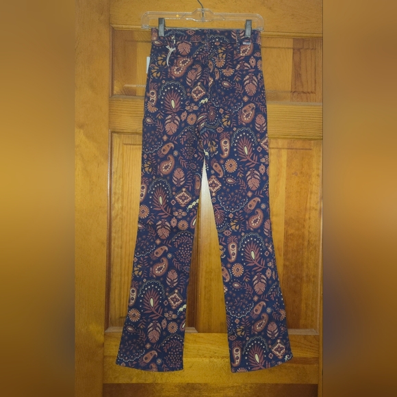 NWT MOTHER Hustler Flood Jeans in Henna Happiness Size 25 Paisley 70's Style - Picture 3 of 15